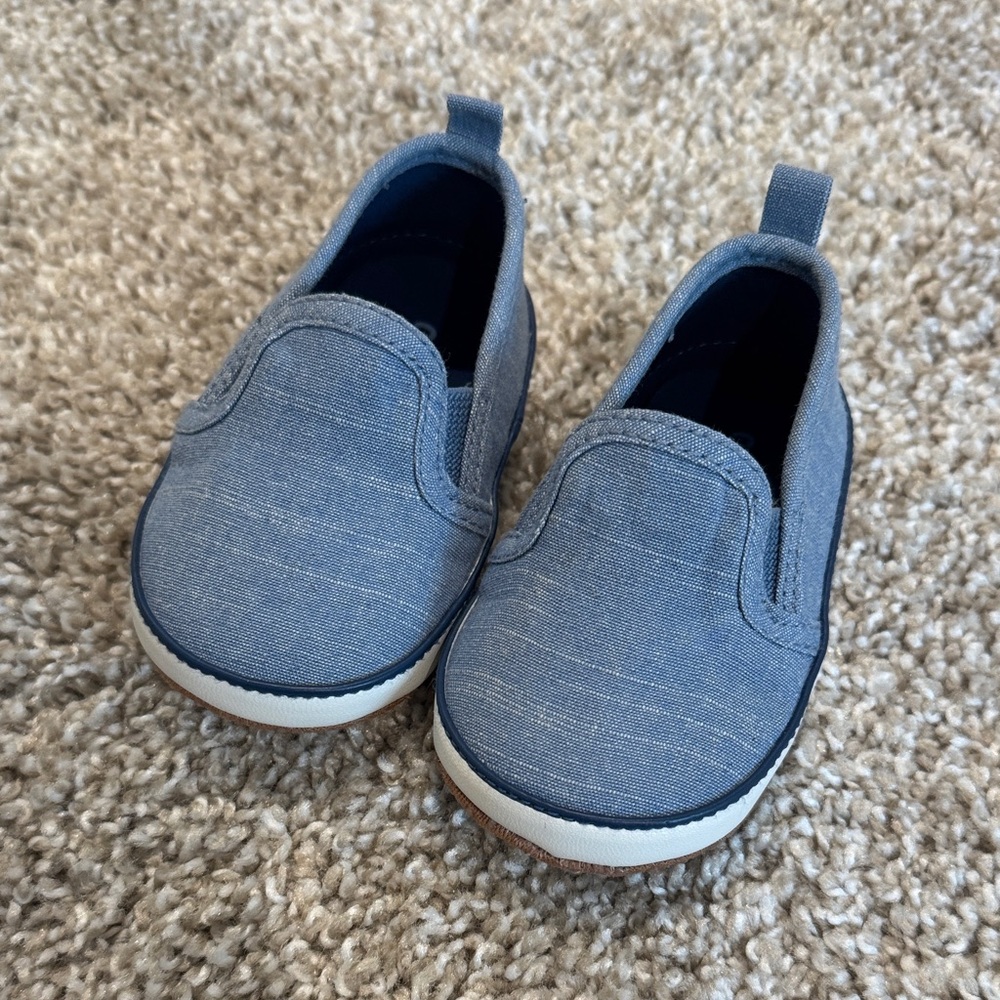 Old Navy Baby Chambray Blue Loafer Sneaker Shoes 6-12 Month